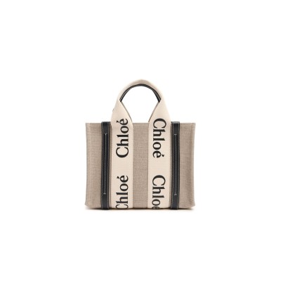 CHLOÉ WOODY SMALL CANVAS TOTE CHC22AS397 (26.5*20*8cm)